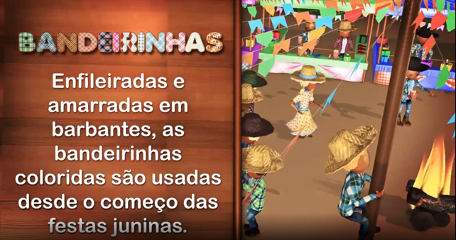 Template junino - bandeirinhas